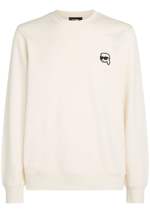 Karl Lagerfeld Ikonik logo-appliqué sweatshirt - White
