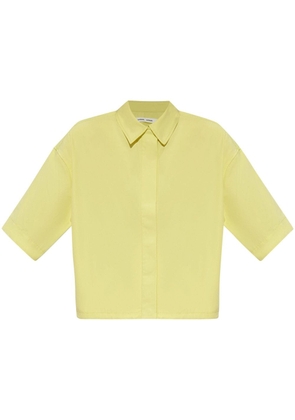 SAMSOE SAMSOE drawstring-waist cropped shirt - Yellow