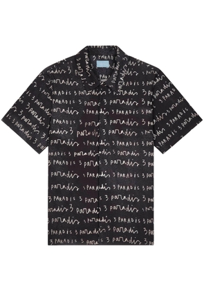 3PARADIS logo-print poplin shirt - Black