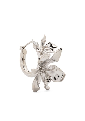 Acne Studios flower-detail hoop earrings - Silver