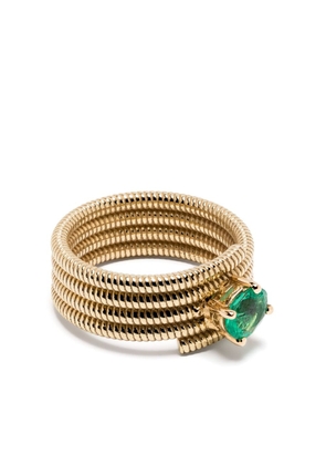 LEANDRA 18kt yellow gold Cabo Twist pinky ring