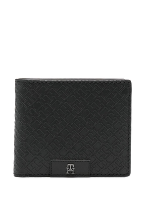 Tommy Hilfiger monogram-pattern leather wallet - Black