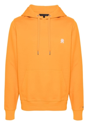 Tommy Hilfiger logo-embroidered cotton blend hoodie - Orange