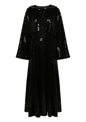 1309 Studios sequinned flared gown - Black