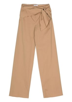 Prada Pre-Owned 1990s belted straight-leg trousers - Neutrals