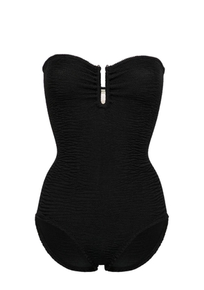 PARAMIDONNA Frida strapless seersucker swimsuit - Black