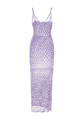 PARAMIDONNA Gigi crochet silk dress - Purple