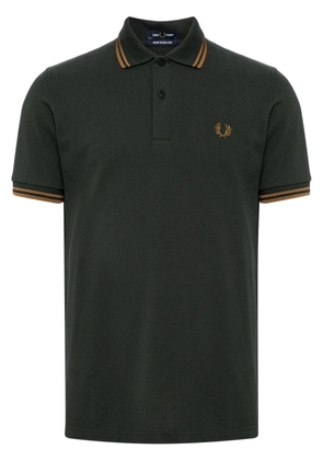 Fred Perry logo-embroidered cotton polo shirt - Green