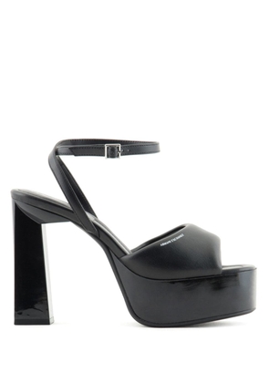 Armani Exchange round-toe platform sandals - Black