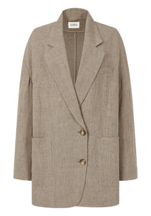 STUDIO TOMBOY notched-lapel linen-blend blazer - Neutrals