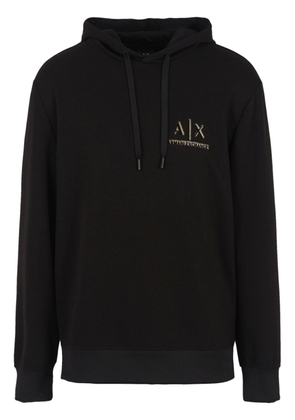 Armani Exchange logo-print hoodie - Black