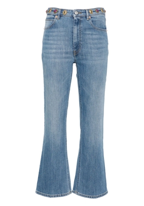 PT Torino Kim appliqué-detail flared jeans - Blue