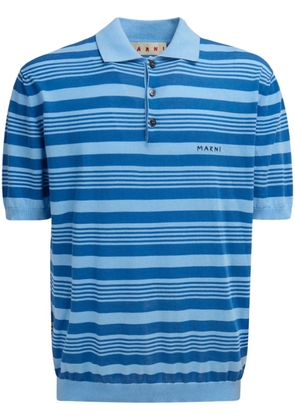 Marni Mixed Stripe Polo Shirt - Blue