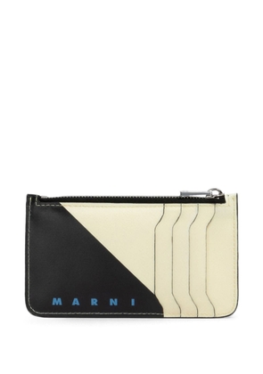 Marni Tribeca leather card holder - Neutrals
