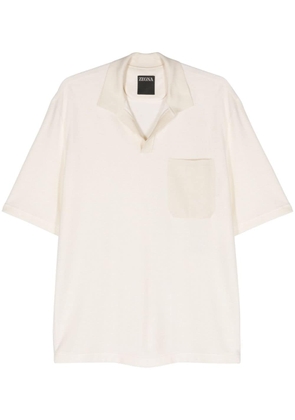 Zegna terry-cloth polo shirt - White