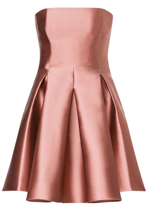 Alberta Ferretti strapless satin mini dress - Pink