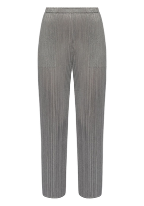 Pleats Please Issey Miyake pleated straight-leg trousers - Grey