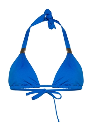 Heidi Klein gathered-detail triangle bikini top - Blue