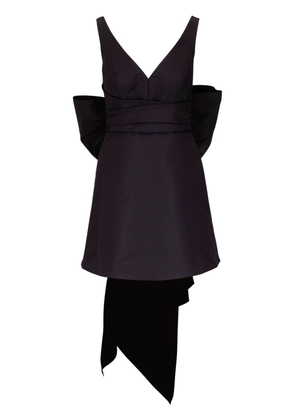 Carolina Herrera bow-embellished silk minidress - Black