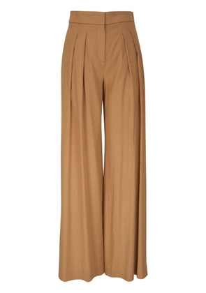 Veronica Beard high-waisted tailored linen trousers - Brown