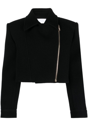 Genny cropped zipped jacket - Black