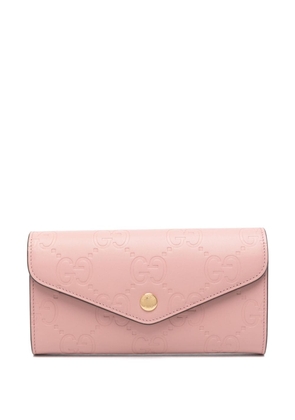 Gucci GG Supreme-debossed wallet - Pink