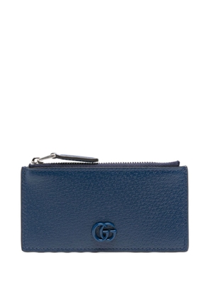 Gucci GG Marmont leather zip wallet - Blue