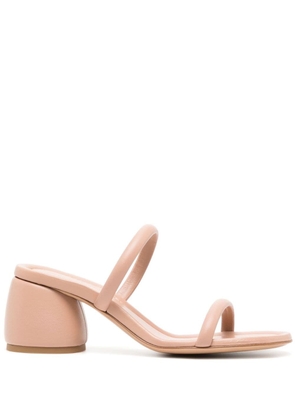 Gianvito Rossi 60mm block-heel leather sandals - Pink