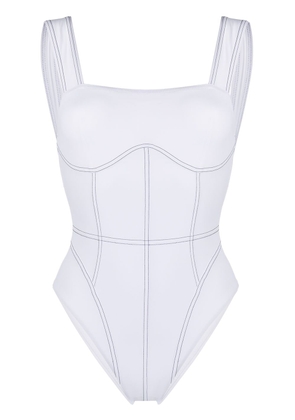 Noire Swimwear scoop-back one-piece swimsuit - White