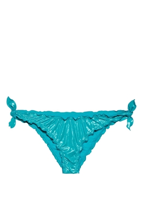 MC2 Saint Barth Moon laminated-finish bikini bottoms - Blue