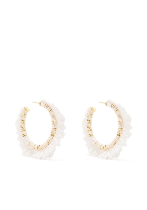 Recto chunky knit-detail earrings - Gold