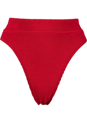 Bond-eye Bound high-rise crinkle bikini bottoms - Red