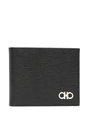 Ferragamo Gancini-plaque bi-fold wallet - Black