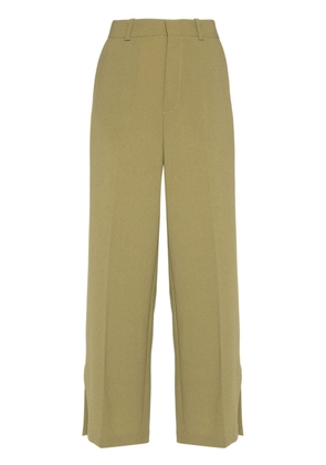AERON Griffin crepe straight trousers - Green