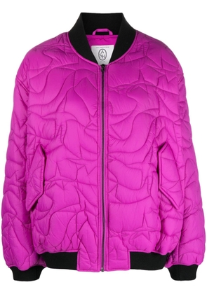 Ash Illusion quilted bomber jacket - Purple