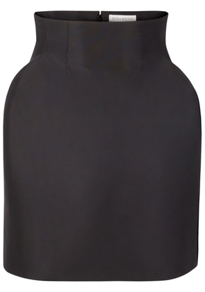 Nina Ricci Taffeta High-Waisted Mini Skirt - Black