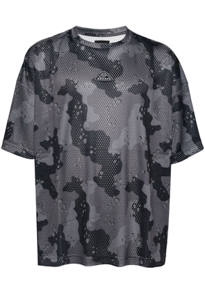 BREATH camouflage-print mesh t-shirt - Black
