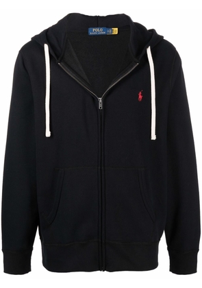 Polo Ralph Lauren embroidered-logo zip-up hoodie - Black