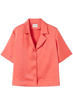 Claudie Pierlot peak-lapels satin-finish shirt - Orange
