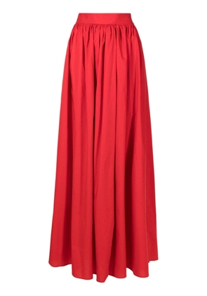 Adriana Degreas high-waisted pleated maxi skirt - Red