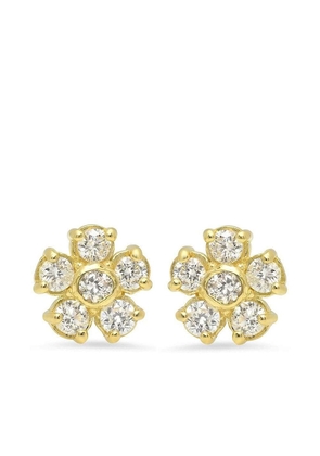 Jennifer Meyer 18kt yellow gold diamond flower stud earrings