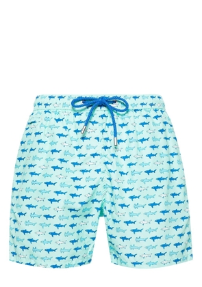 MC2 Saint Barth shark-print swim shorts - Blue