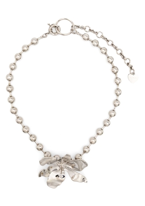 Acne Studios flower ball-chain necklace - Silver