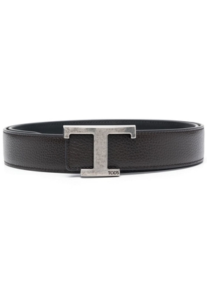 Tod's logo-buckle leather belt - Brown