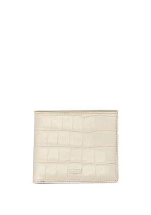 TOM FORD crocodile-embossed leather wallet - White