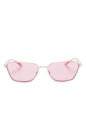 Emporio Armani logo-engraved square-frame sunglasses - Pink