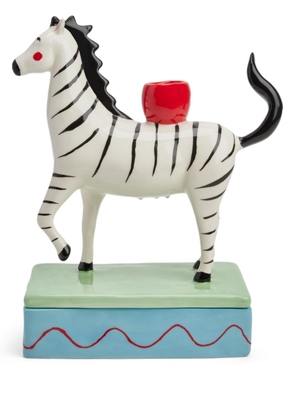 LAETITIA ROUGET Jose striped candle holder - White