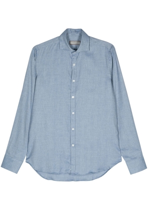 Canali cutaway-collar button-up shirt - Blue