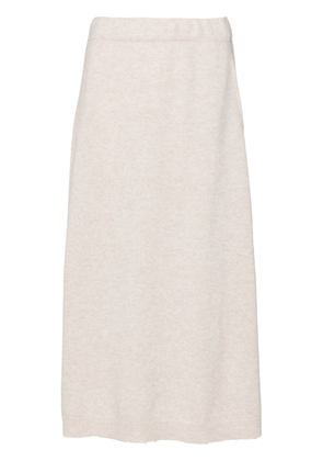Brunello Cucinelli A-line cashmere skirt - Neutrals