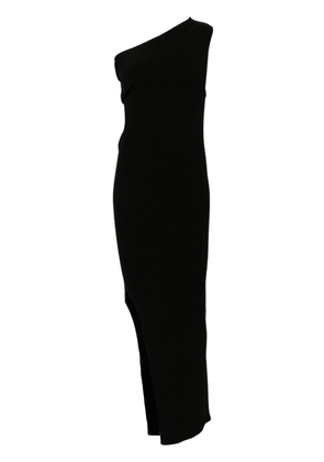 Rick Owens one-shoulder ribbed maxi dress - Black